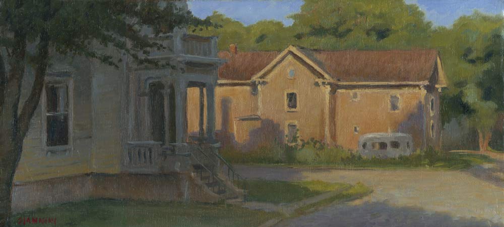 Taylor St., Rockland, Maine, 7 x 15 in., oil on linen on board.