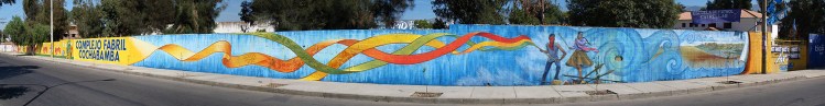 La Lucha Por El Agua Continúa - mural in Cochabamba, Bolivia
