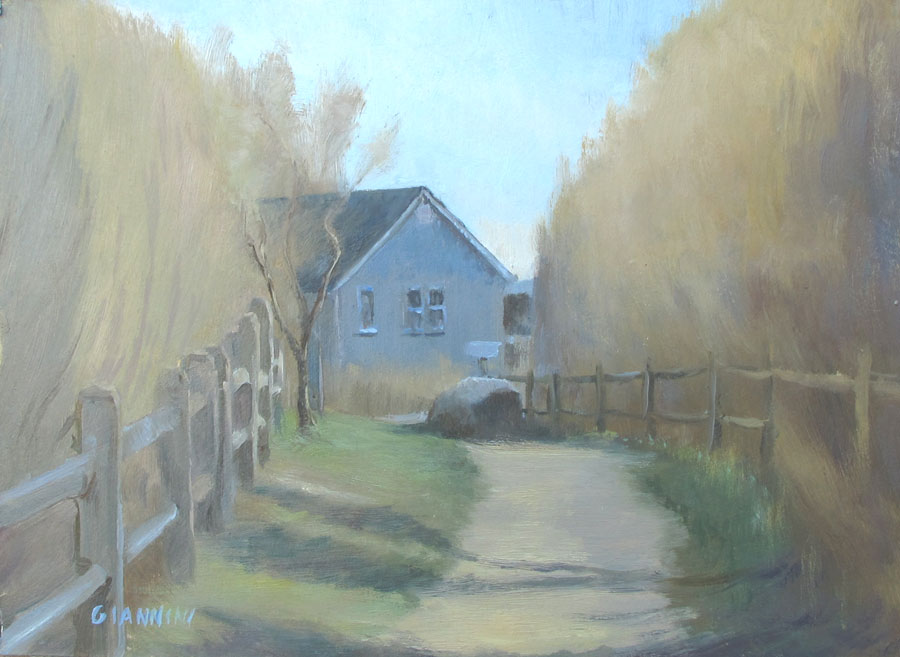 Towards A Nantucket Beach, 9x12 in.,oil