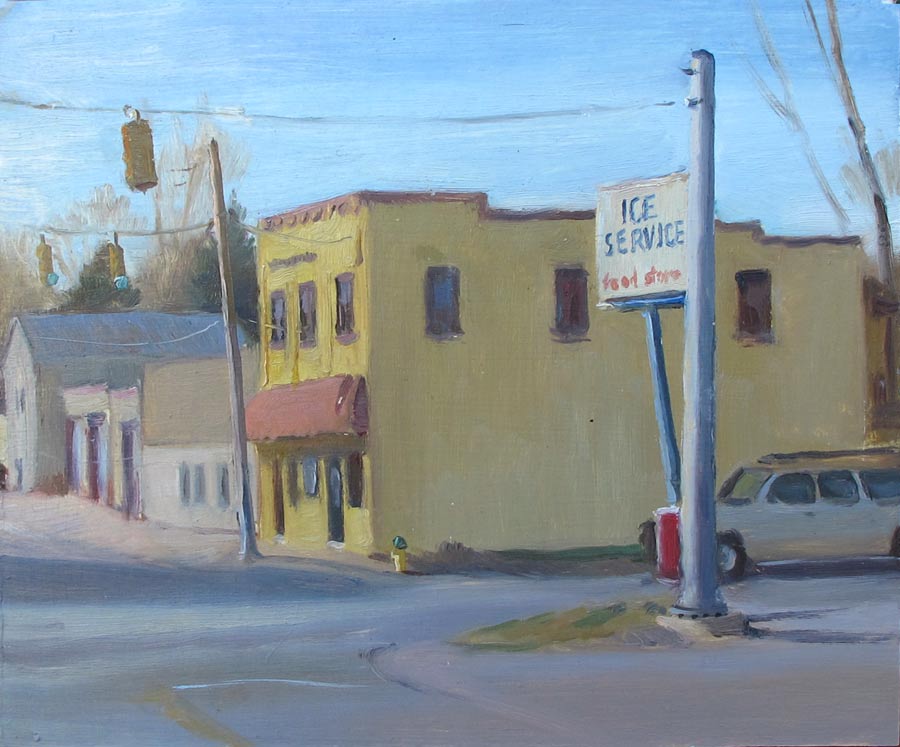Ice Service, Asheville, 8x10 in.,oil
