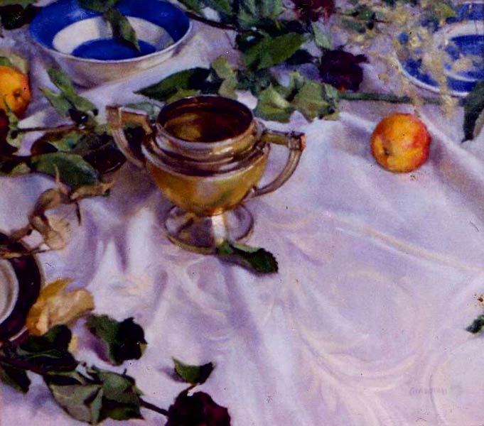 Harmony In Blue, 18 by 20 in., Oil on Canvas, Sold