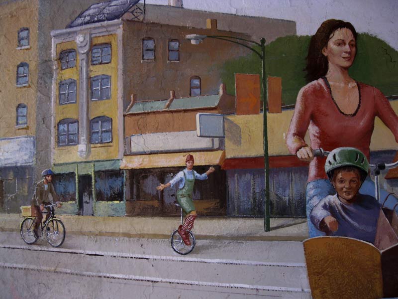 Alternative Transportation Mural, Chicago, IL. 10 by 30 ft., Chicago,IL(detail)
