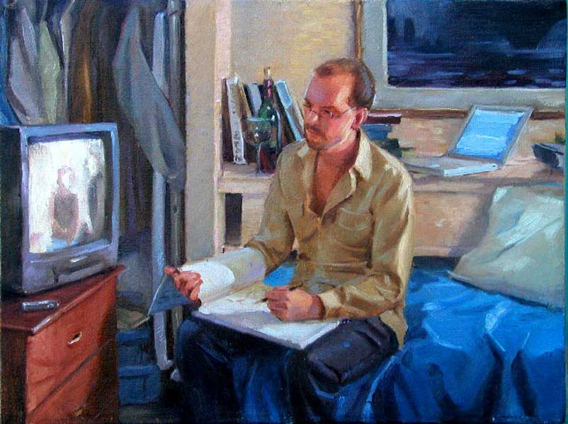 On the Road, 12 by 16in.,Oil on canvas.