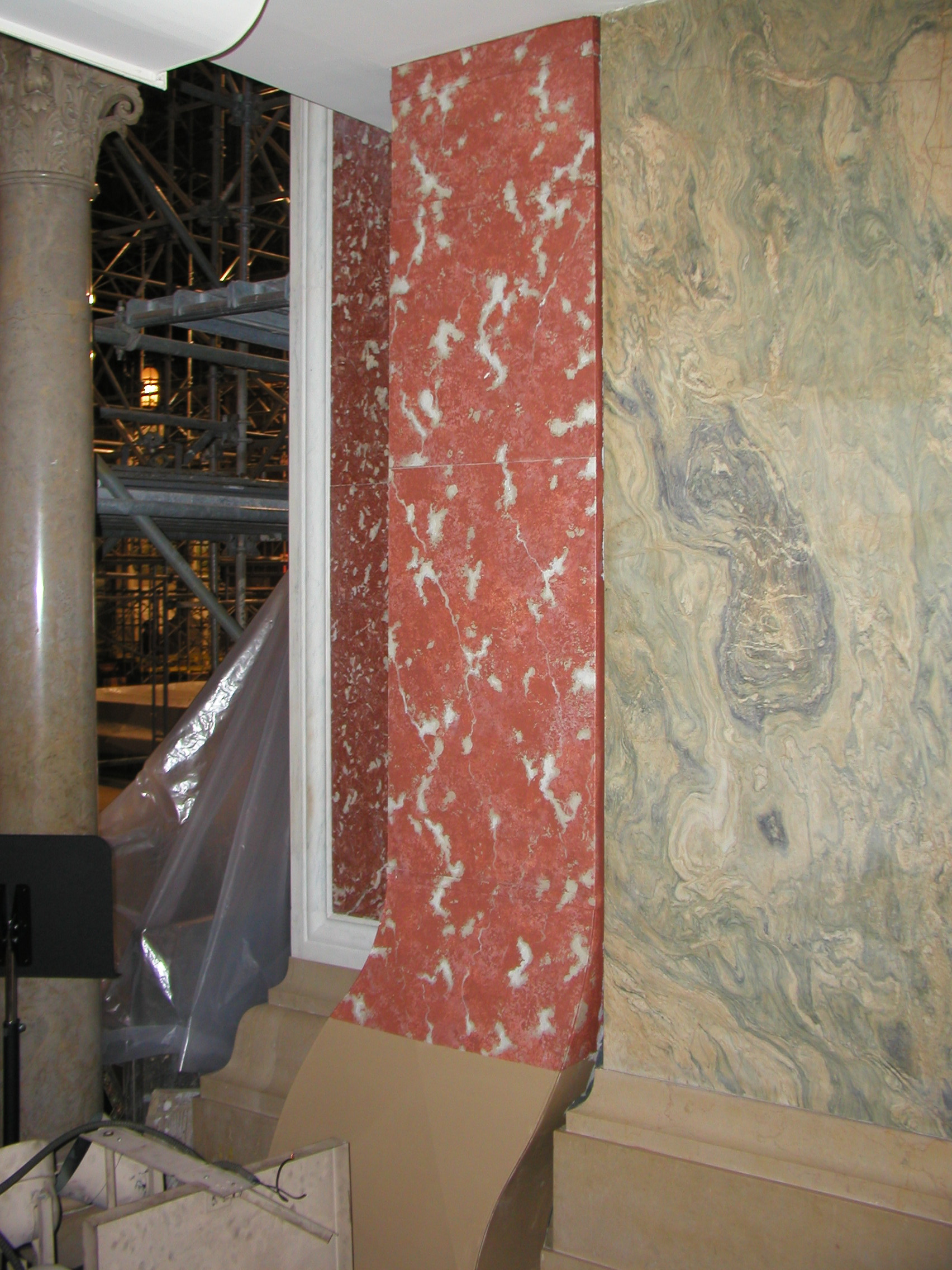 Marbleized Air Duct,St. Mathews Cathedral, Washington DC. W/ Evergreene Architectural Arts.