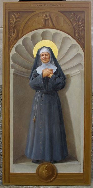 St. Jane De Chantal, Liturgical Commission, 18 by 40 in. Oil on board.
