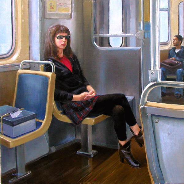 Unattended Package, 20 x 20 in. Oil on canvas.