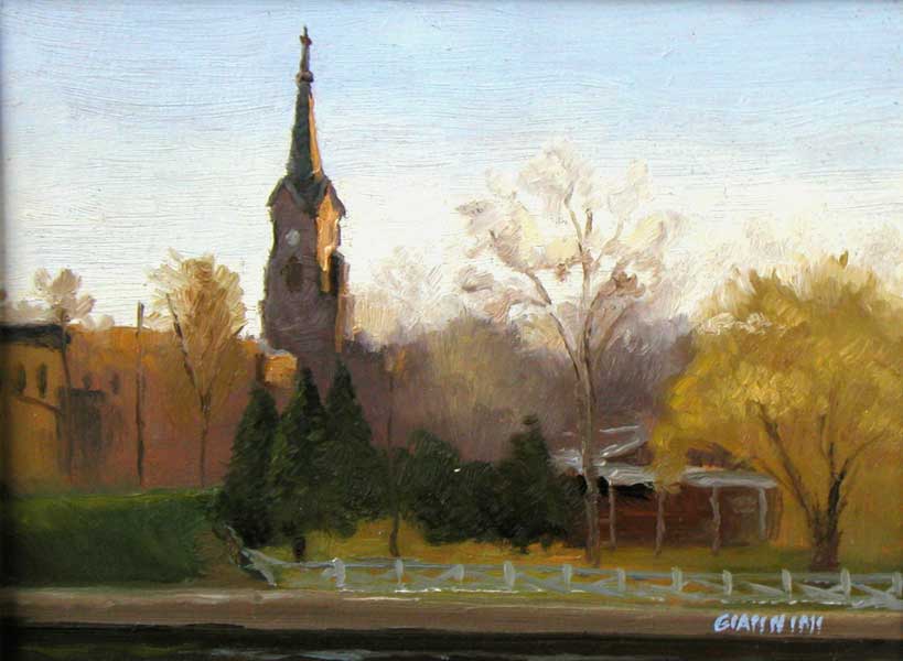 View of St. Michael's, 5 by 7 in., Oil on Board, Sold