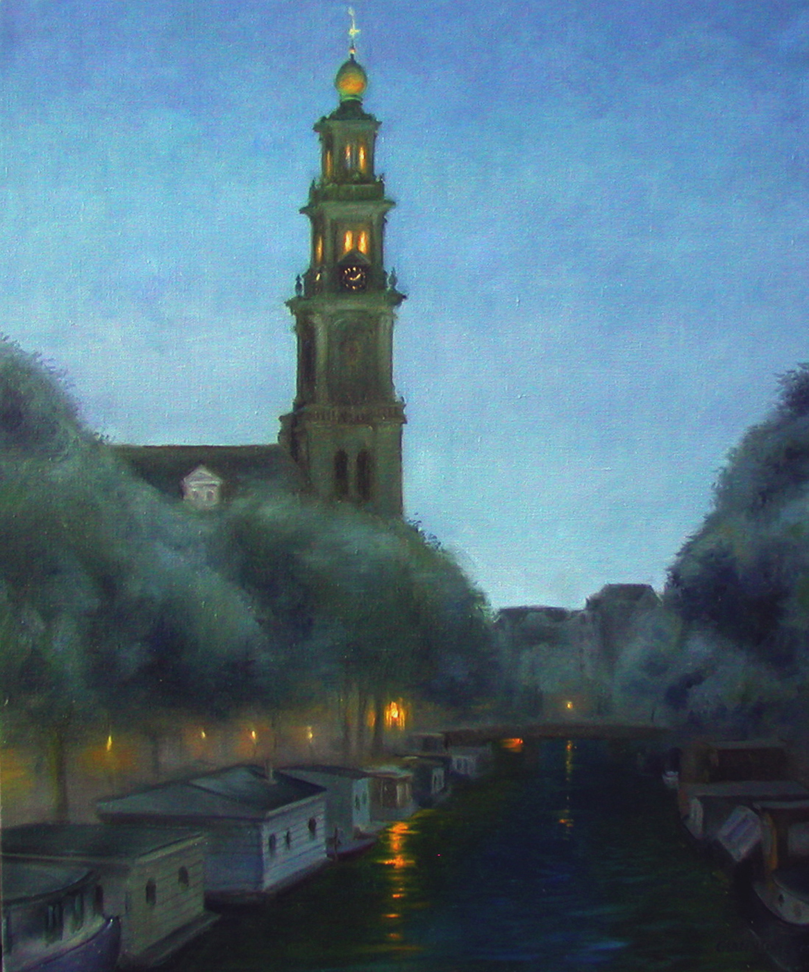 Westerkerk By Night, 20 by 24 in., Sold