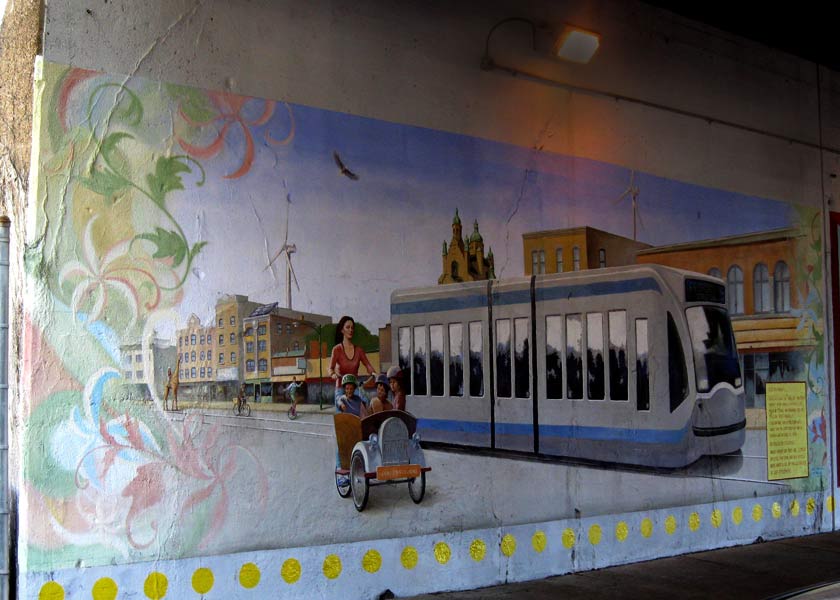 Alternative Transportation Mural, Chicago, IL. 10 by 30 ft., Chicago,IL