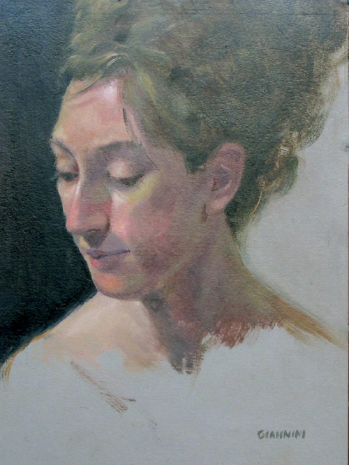 Felicia, 9 by 12 in. Oil on Board