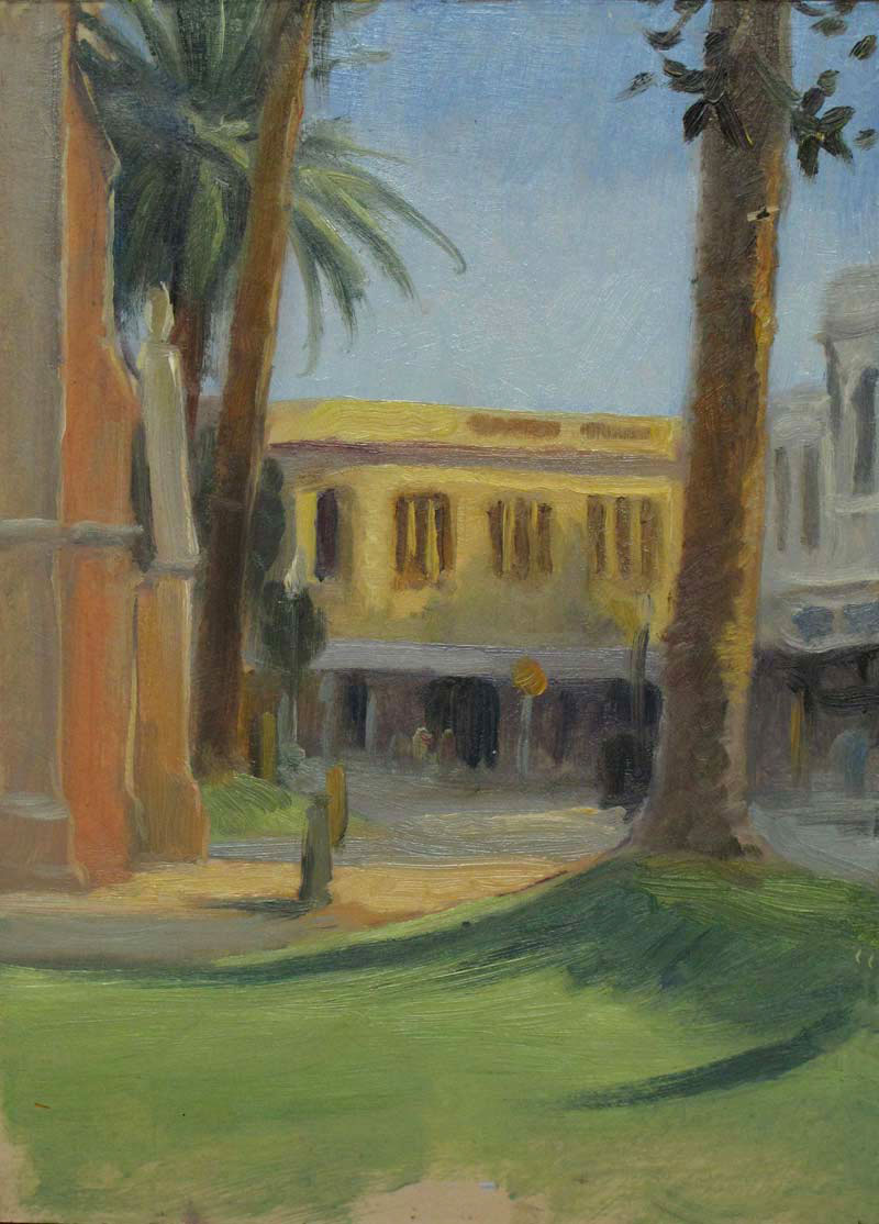 Fremont, Australia Town Square, 7x10 in., S.Giannini