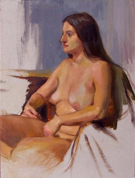 Study of Cassandra,Oil on Museum Board, 9 x 12 in.
