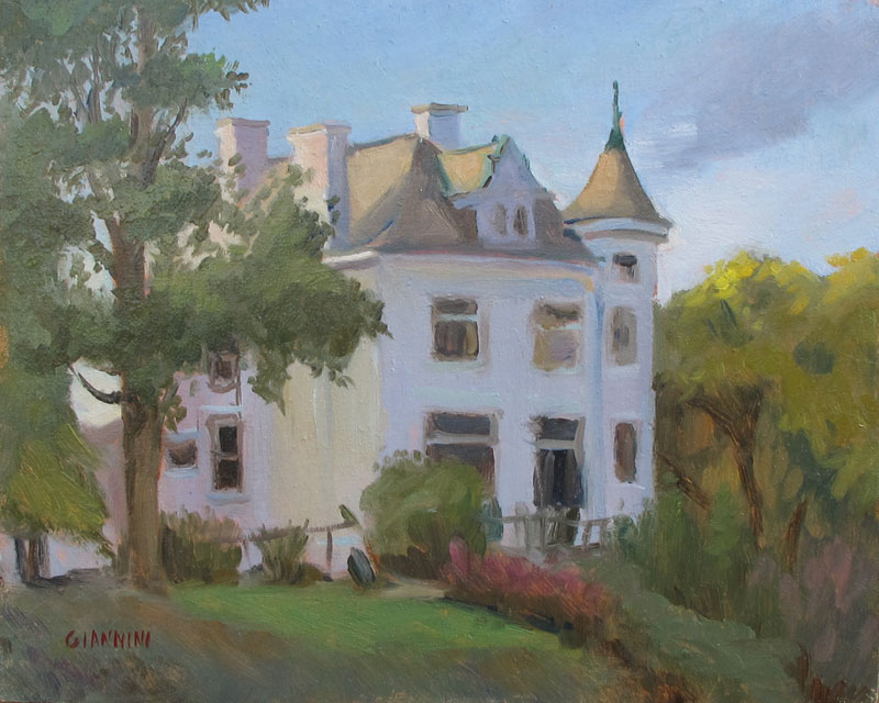 Trolley House, Mt. Lebanon, Pa., 8 x 10 in. Oil on Linen