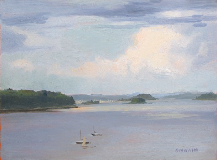 Casco Bay, 9 x 12 in. Oil on Board
