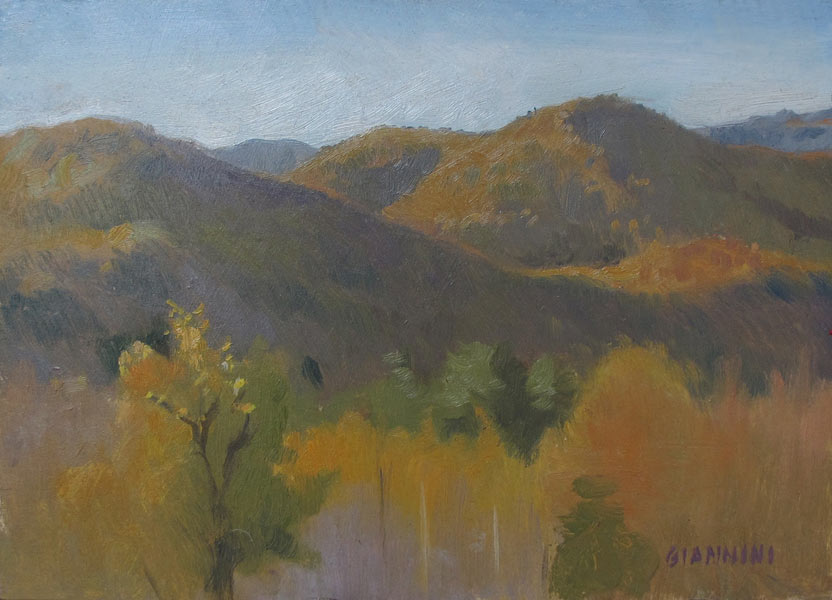 End of Day in the Whites, oil on ragboard, 6 x 9 in.