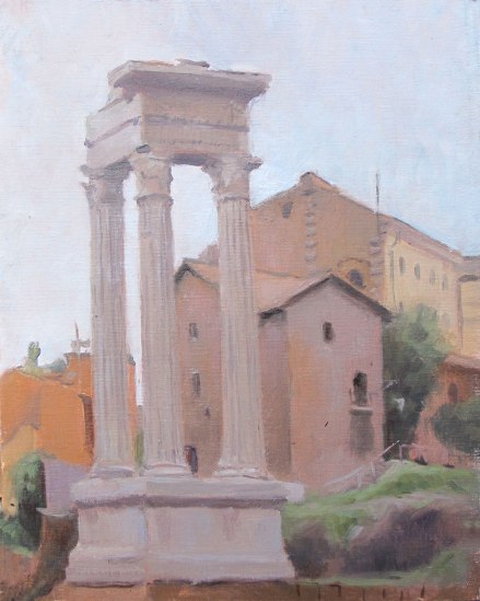 Near The Teatro-Marcello,Rome, 10 x 8 in. oil on linen