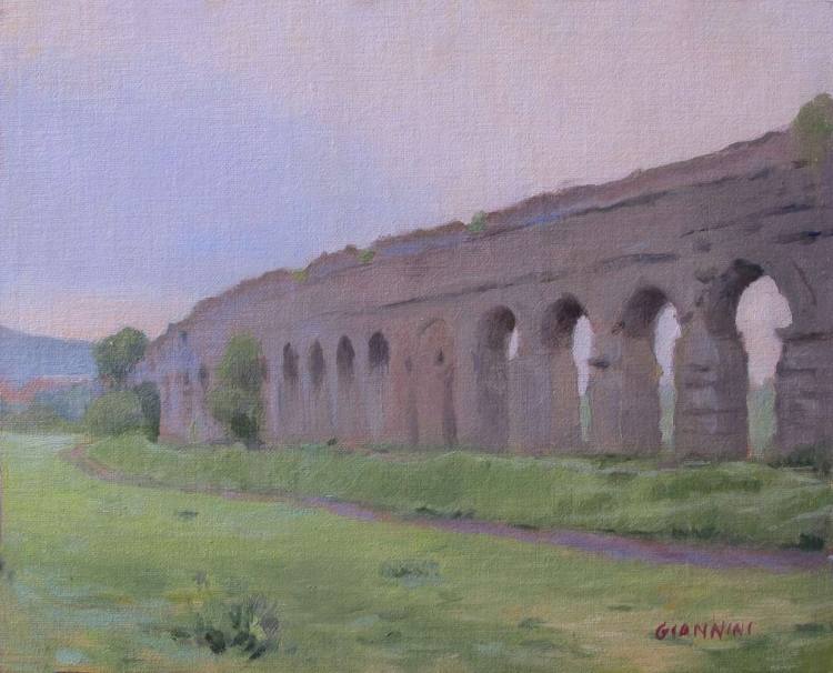 Parco Aqueducto,Roma, 8 x 10 in., Oil