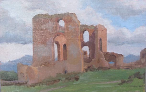 Villa dei Quintili, 5 x 8 in.oil