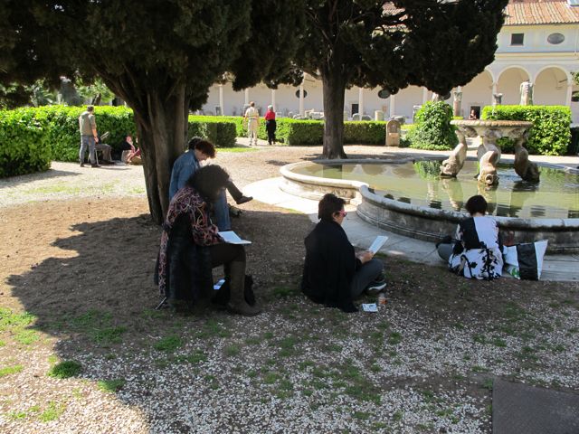 Sketchcrawl Roma outing at the terme Diocleziane, Rome