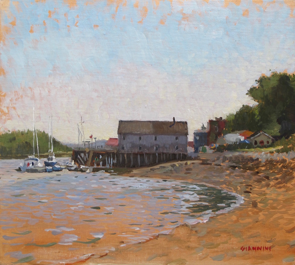 Castine,Maine Harbor. 10 x 11 in., oil on linen