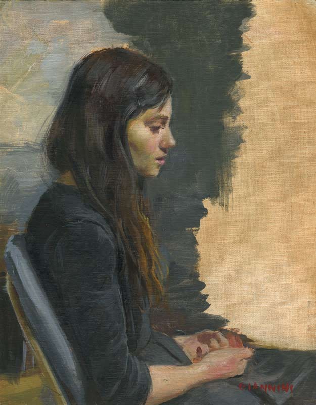 Study of Claire, 10 x 8 in.,oil on linen