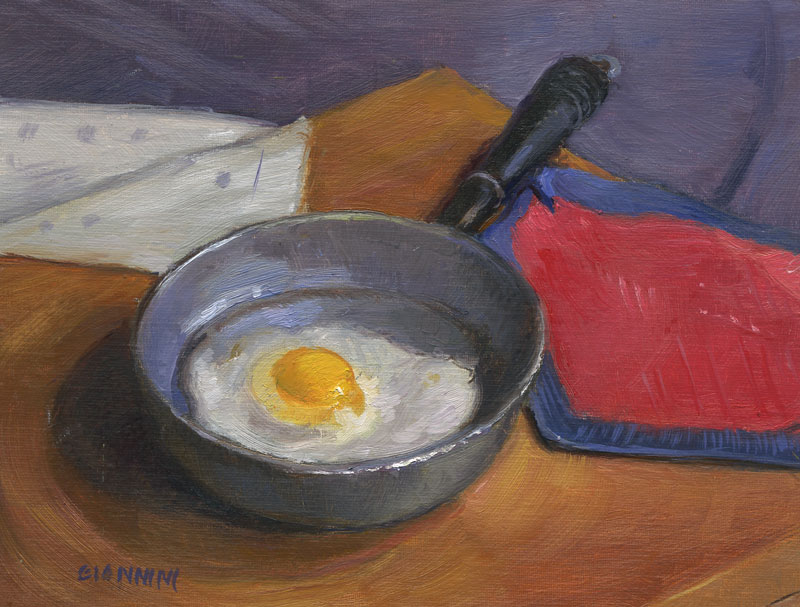 Breakfast, 6 x 8 in., oil on linen