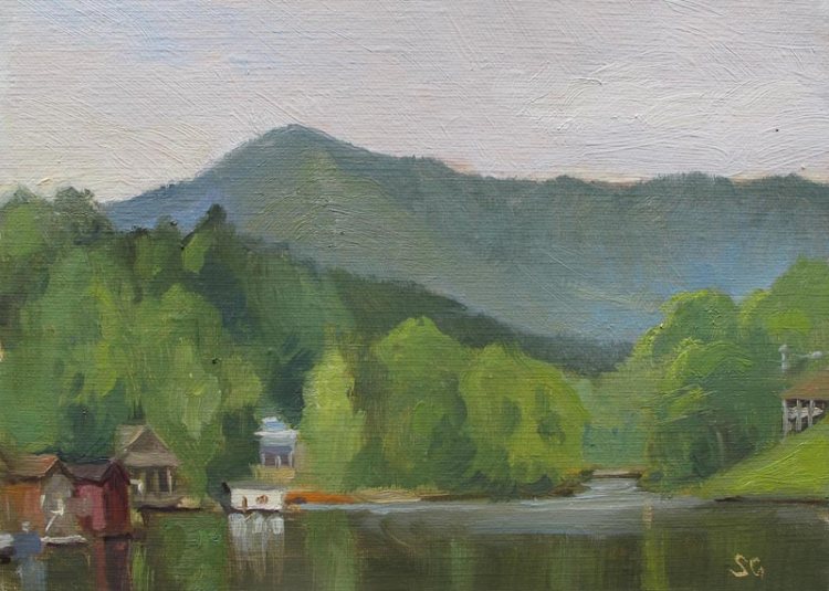 Lake Lanier, 5 x 7 in. Oil on Linen