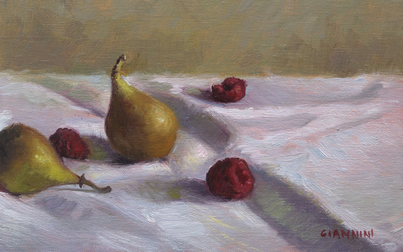 Local Gatherings" , 5 x 8 in., oil on linen