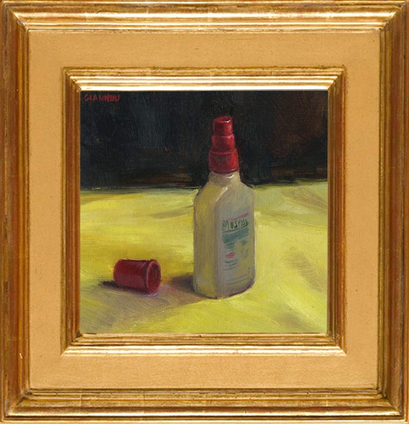 Mosquito Repellent, 6 x 6 in., oil on linen