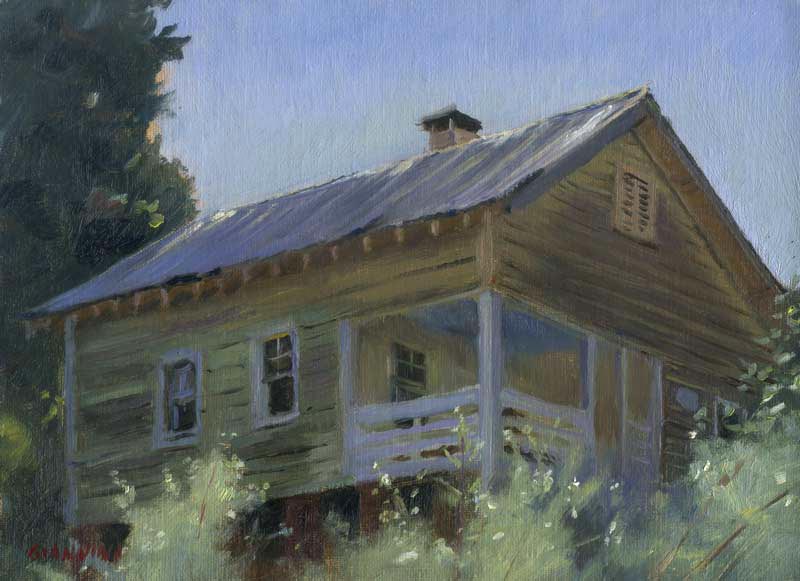 Nina Simone Childhood Home #3, 6 x 8 in.,oil on linen