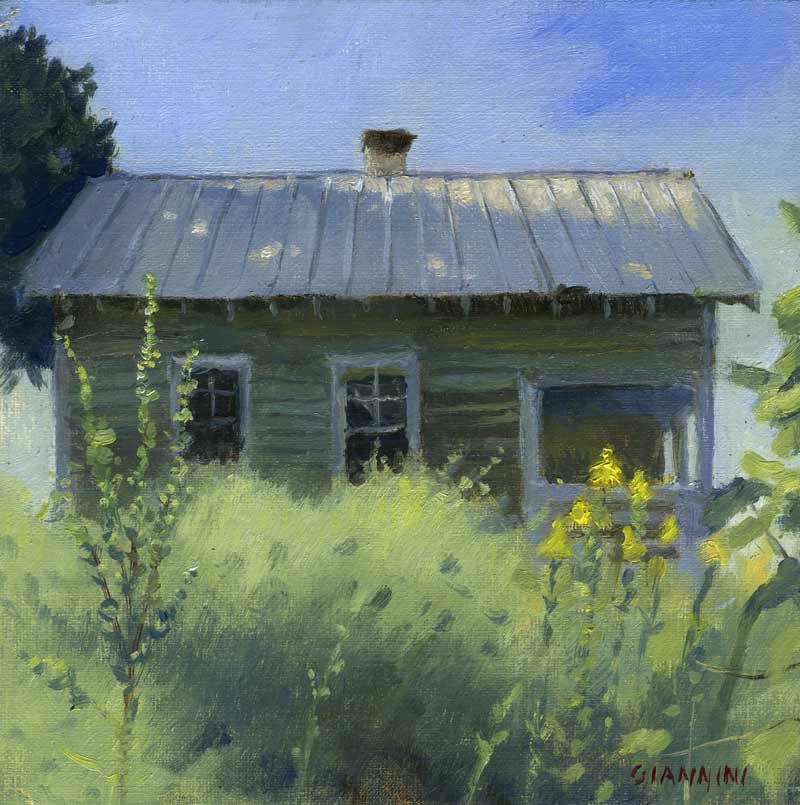 Nina Simone Childhood Home #2 ,6 x 6 in., oil on linen