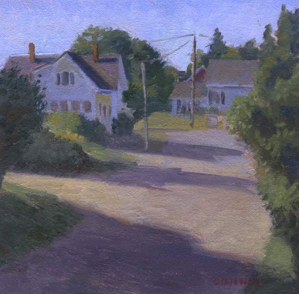Tenants Harbor, Maine, 6 x 6 in., oil on linen on board