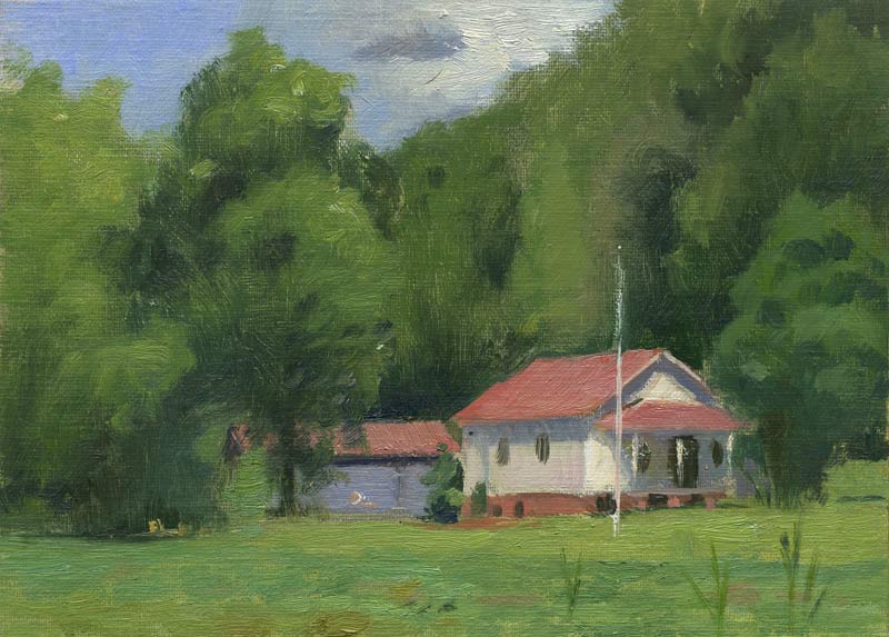 The White house, 5 x 7 in, oil on linen.