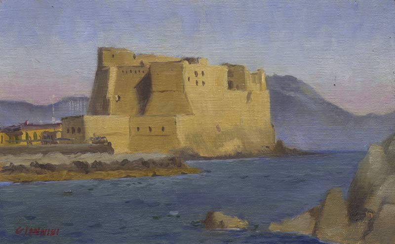 Castel dell'Ovo, Naples, 8 x 5in., oil on linen.
