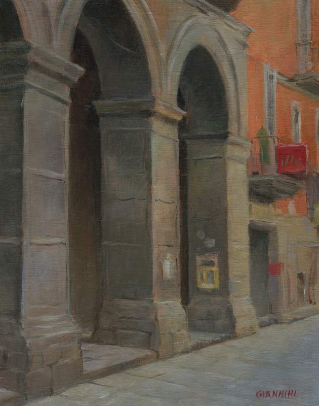 ViaTribunali, Naples, 10 x 8 in., oil on linen