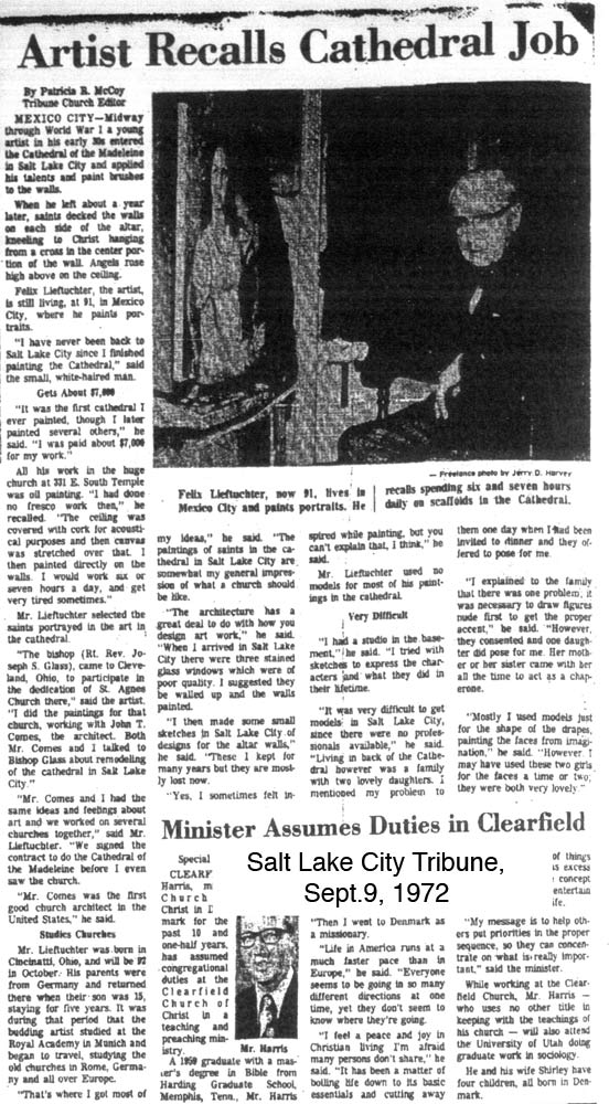 Salt Lake City tribune interview with lieftuchter, 9/72