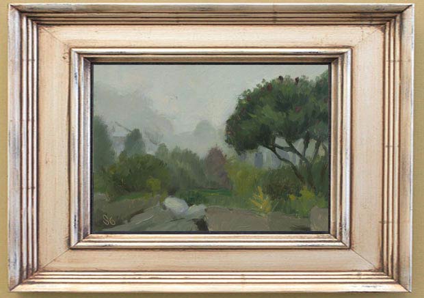 Fog in East Boothbay, Maine. 5 x 7 in. Framed View