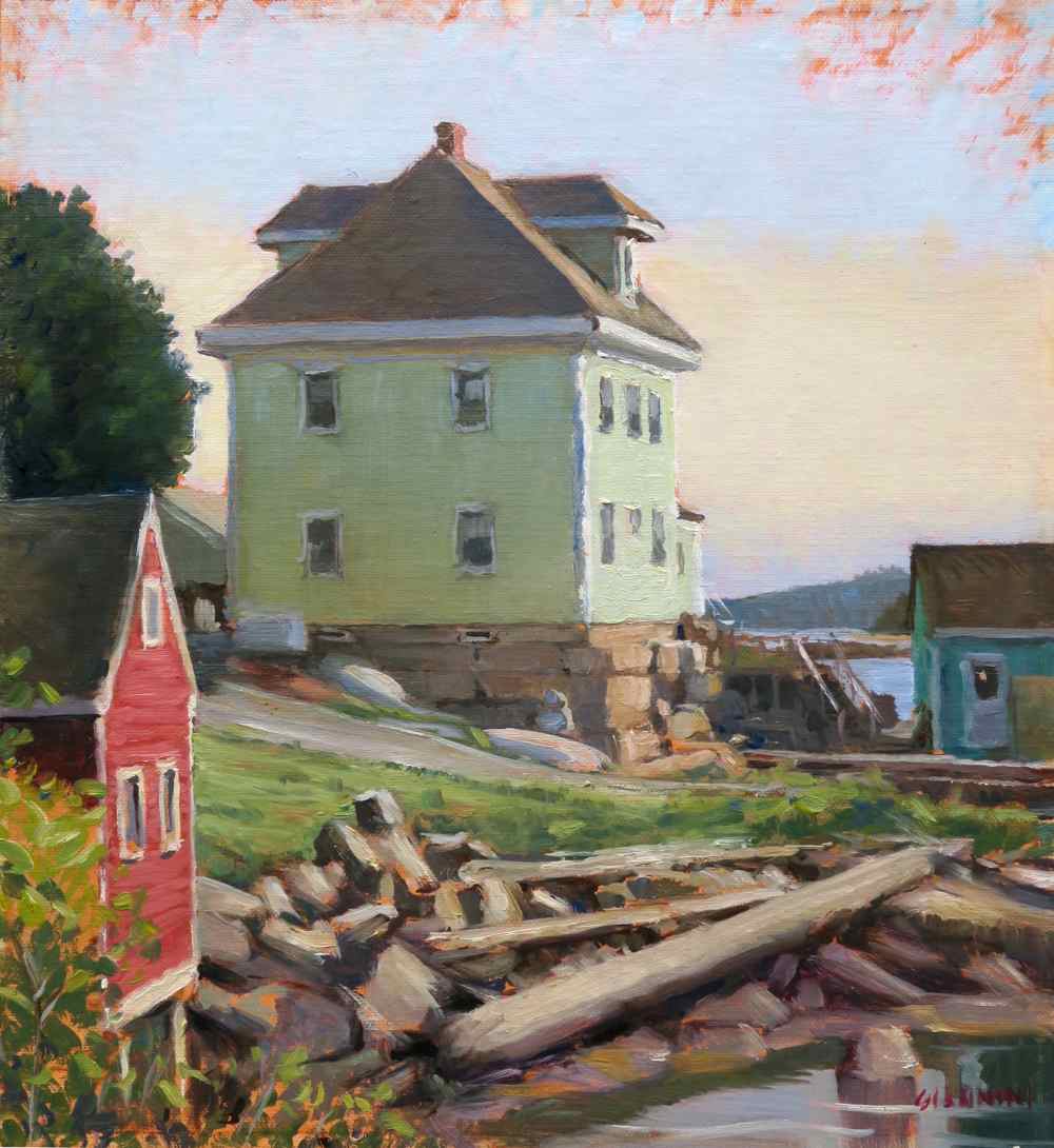 Stonington Motif#1, 11x10",oil,