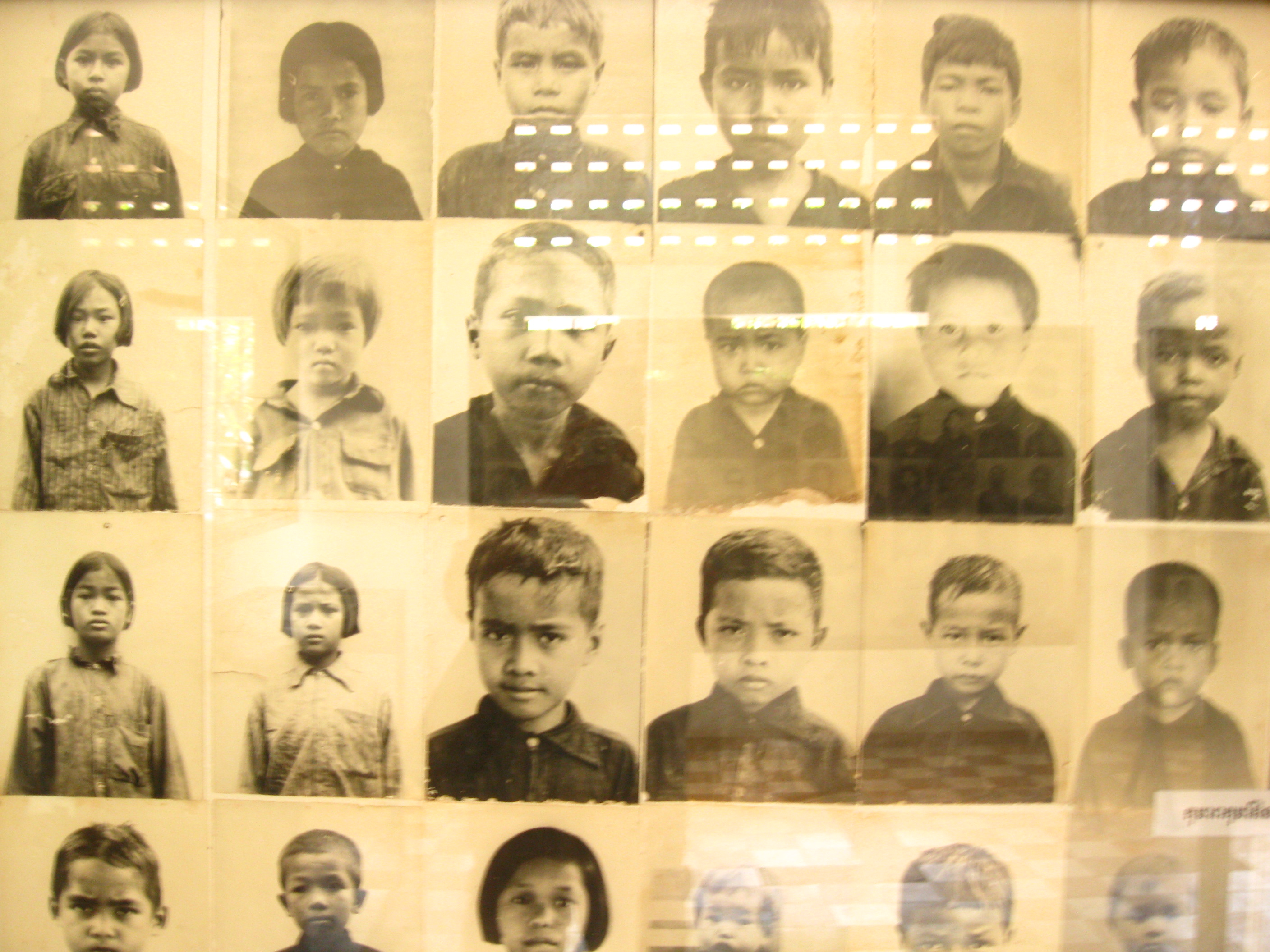 Documentation Photos of Murdered Children, Toul Sleng Genocide Museum, Phnom Penh, Cambodia