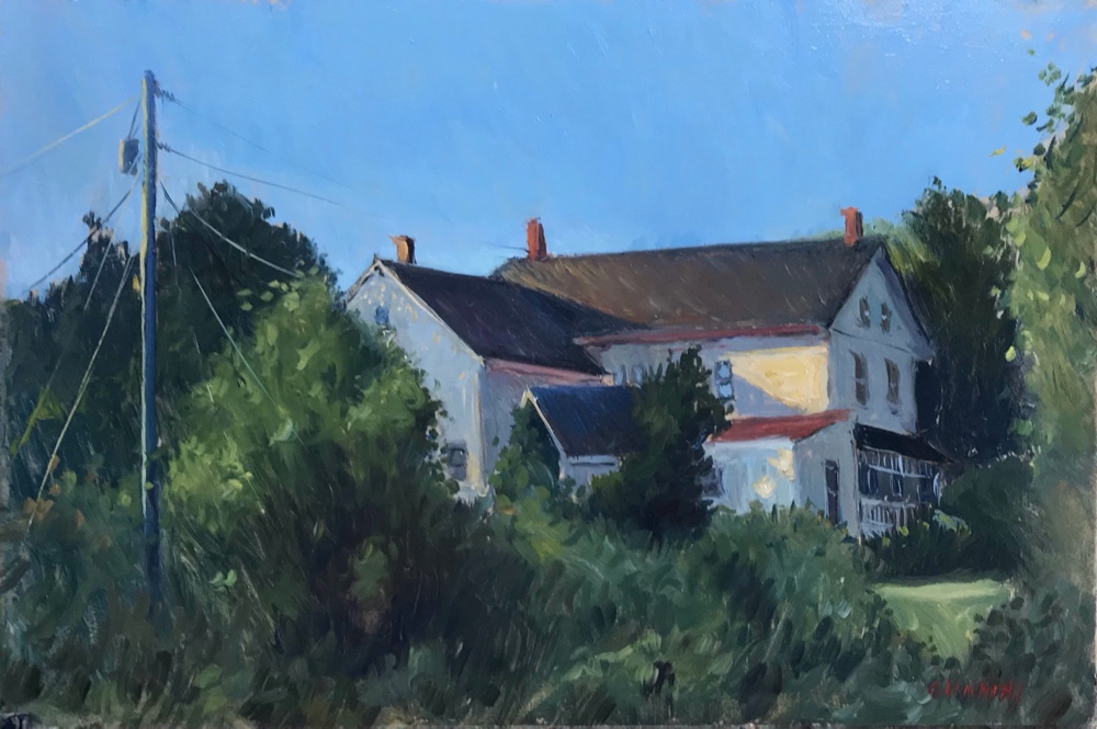 Union, Maine-House on the Commons, 8 x 12 in., oil