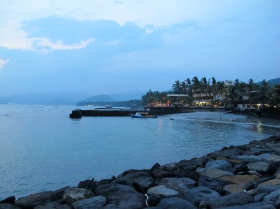 The oceanfront at Candidasa, Bali The oceanfront at Candidasa, Bali